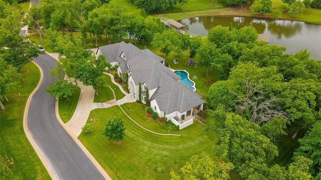 2747 Walking Woods Trl, Edmond, OK 73049 - aerial view of a large body of water