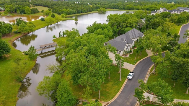2747 Walking Woods Trl, Edmond, OK 73049 - bird's eye view of a large body of water