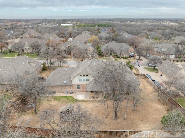 aerial view with a residential view