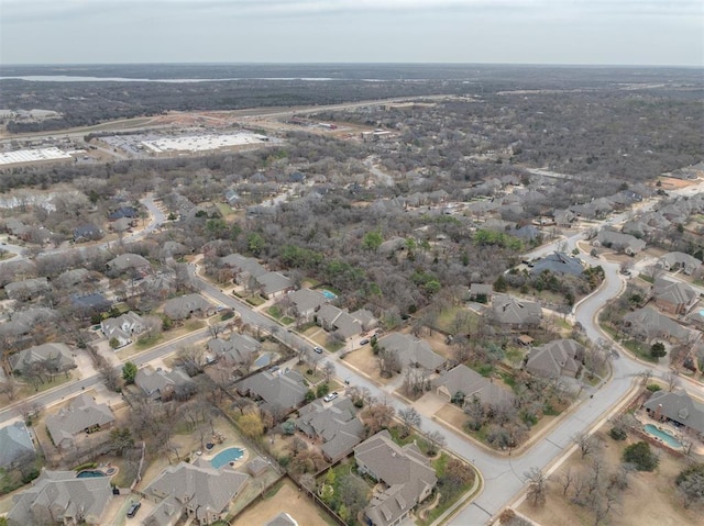 bird's eye view with a residential view