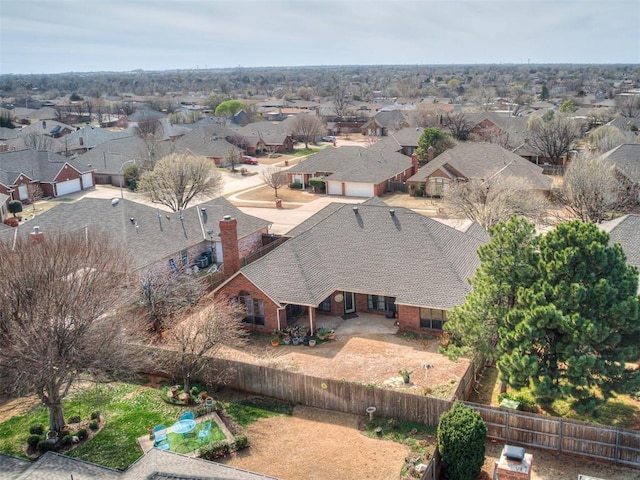 aerial view featuring a residential view