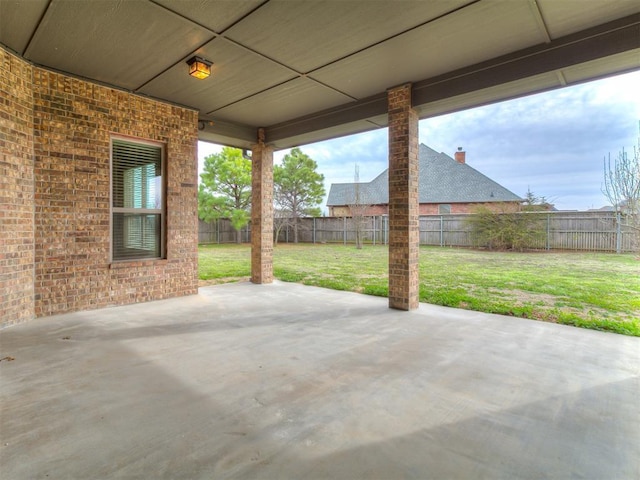 view of patio / terrace featuring a fenced backyard