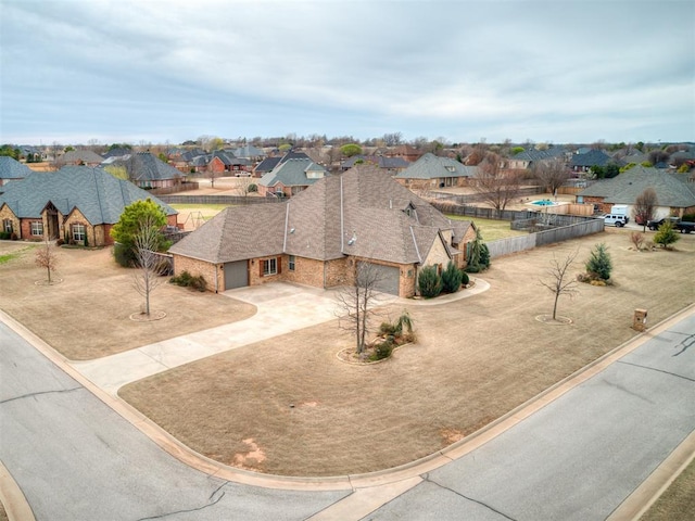 drone / aerial view featuring a residential view