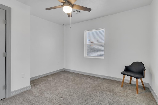 1612 N Klein Ave, Oklahoma City, OK 73106 - interior space with visible vents, baseboards, and a ceiling fan