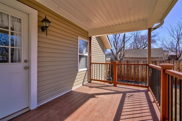 wooden deck with fence