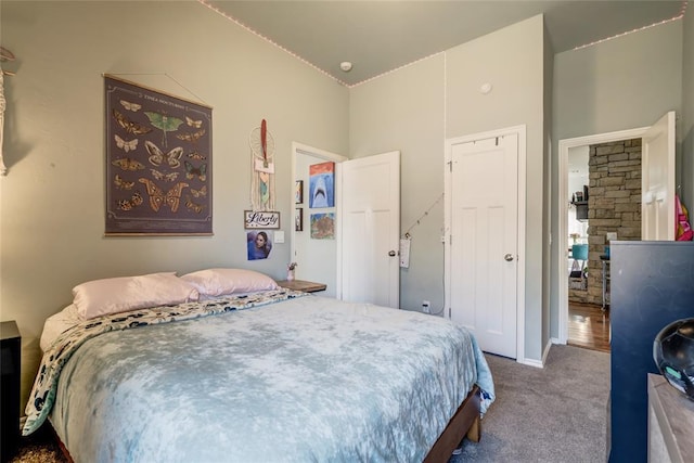 bedroom with carpet floors