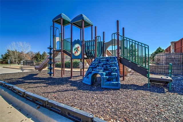 community play area featuring fence