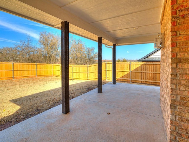 view of patio / terrace with a fenced backyard