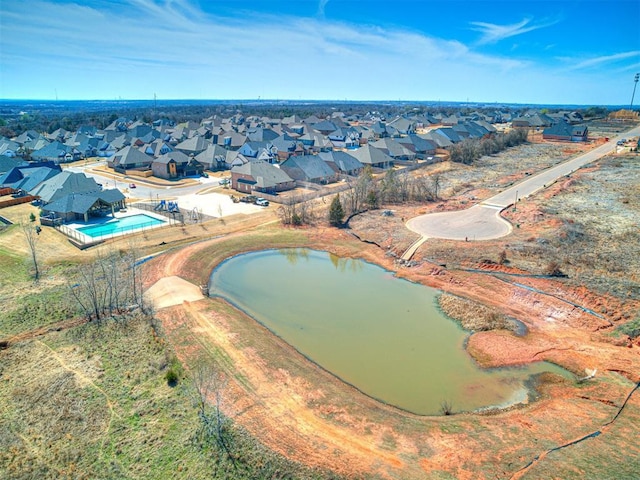 bird's eye view with a residential view