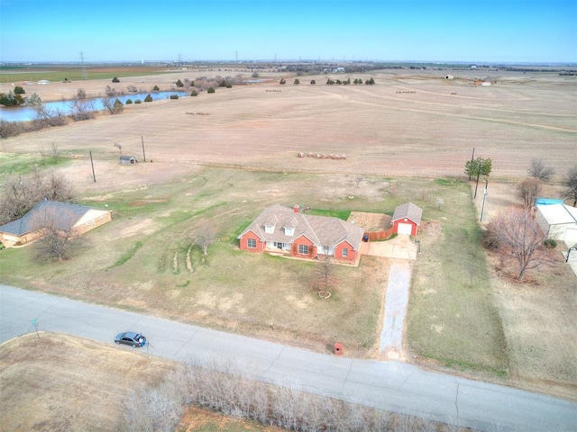 bird's eye view with a rural view