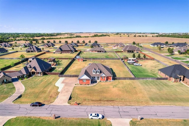 drone / aerial view with a residential view