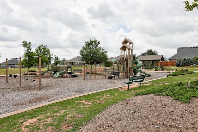 view of community jungle gym