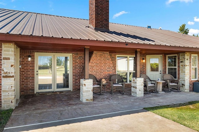 view of patio / terrace with french doors