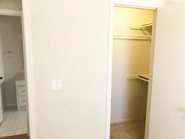 view of walk in closet