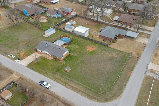 drone / aerial view with a residential view