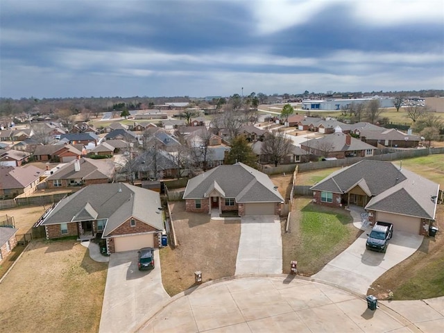 bird's eye view with a residential view