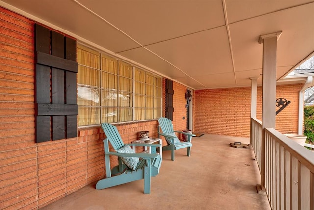 view of patio with covered porch