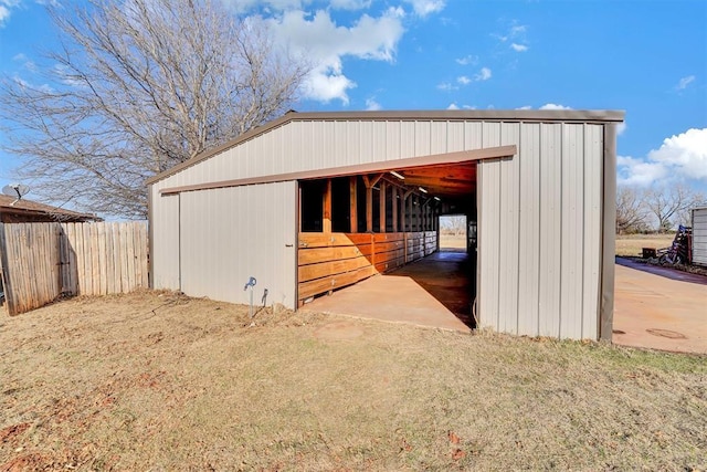 view of stable