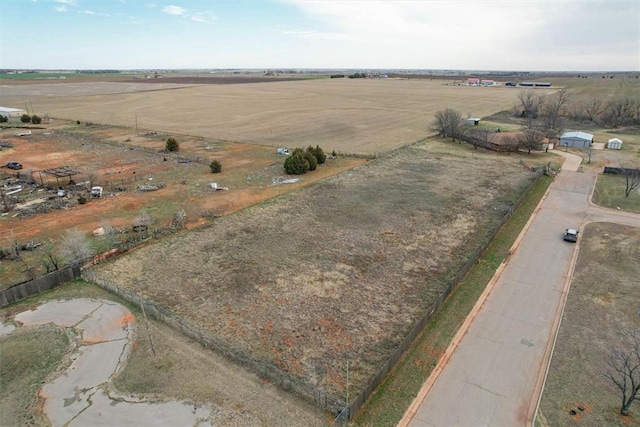 aerial view featuring a rural view