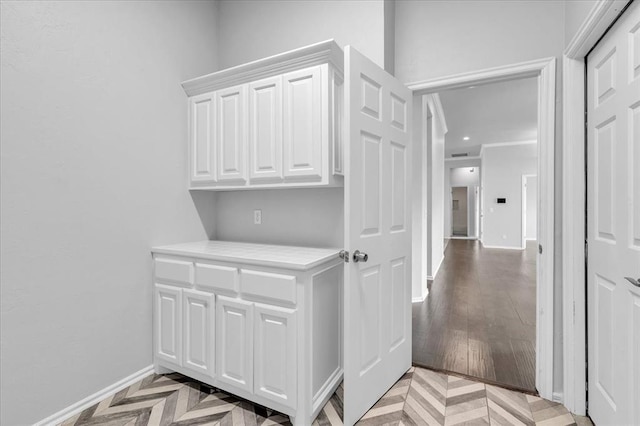 hallway with baseboards