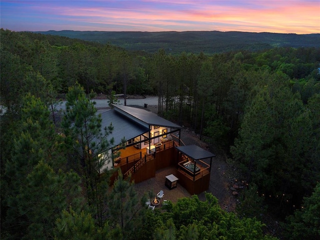 aerial view with a view of trees