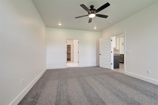 8101 Jenny Ln, Edmond, OK 73034 - unfurnished bedroom featuring baseboards, recessed lighting, and carpet floors