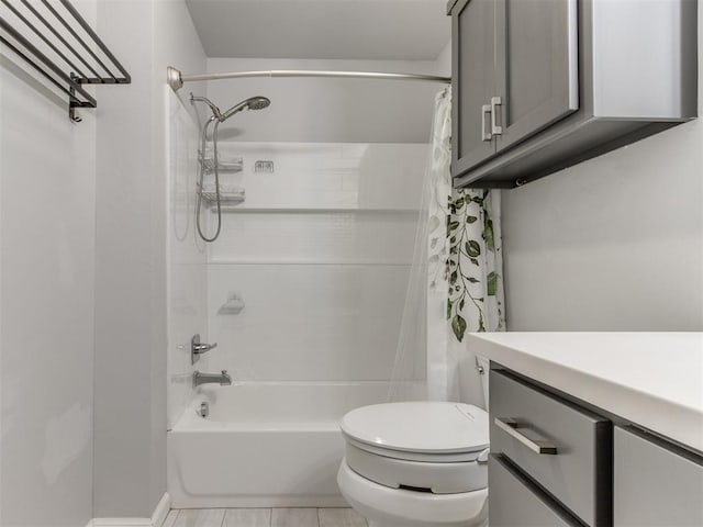 294 Emmy Jean Dr, Blanchard, OK 73010 - full bath featuring shower / tub combo, vanity, tile patterned flooring, and toilet