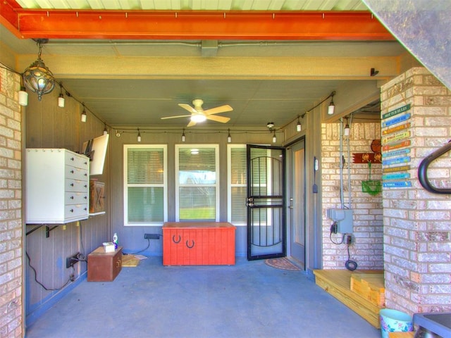 294 Emmy Jean Dr, Blanchard, OK 73010 - view of patio / terrace featuring a porch and ceiling fan