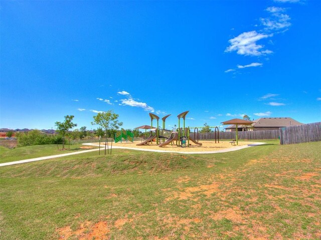 294 Emmy Jean Dr, Blanchard, OK 73010 - view of yard featuring playground community and fence