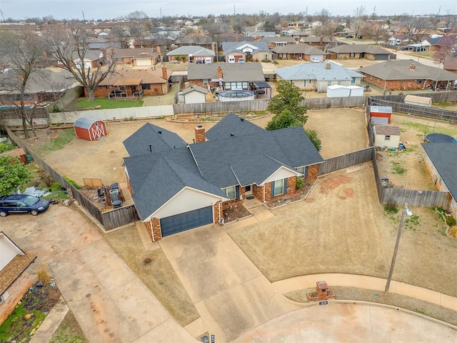 birds eye view of property featuring a residential view