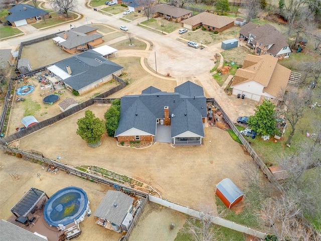 aerial view featuring a residential view