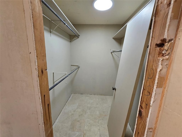 view of walk in closet