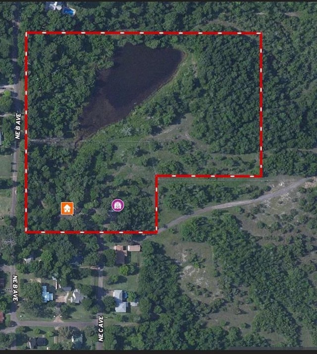 801 NE Ave C, Idabel, OK 74745 - aerial map of property and surrounding area with property parcel outlined
