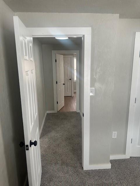 1214 E Cleveland Ave, Guthrie, OK 73044 - hall featuring carpet floors and baseboards
