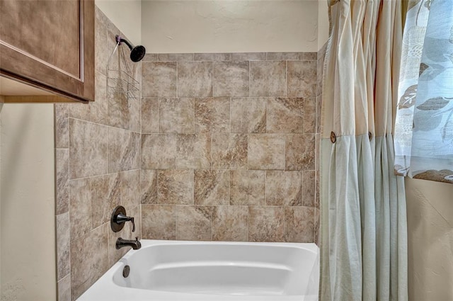 full bathroom with shower / bath combo