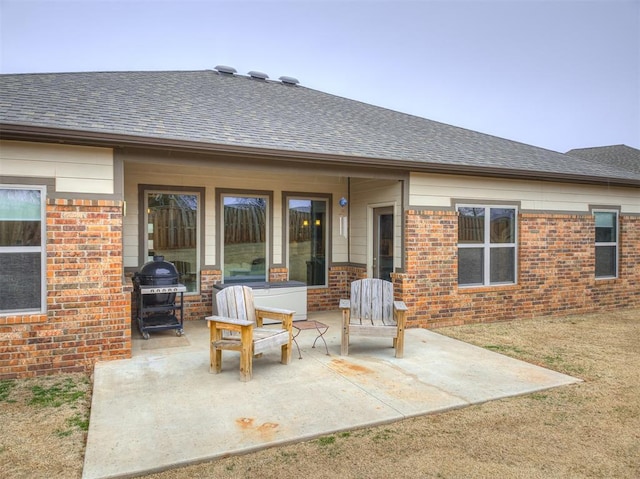 view of patio / terrace with a grill