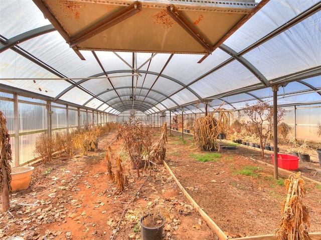 view of yard featuring glass enclosure