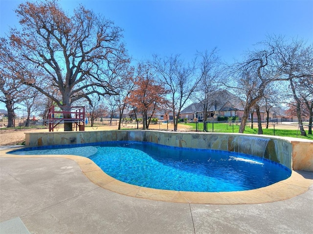 outdoor pool with fence