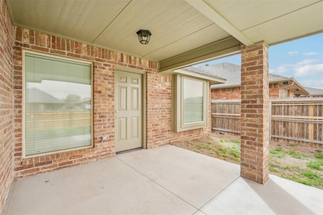 view of patio / terrace with fence