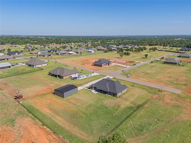 aerial view with a rural view