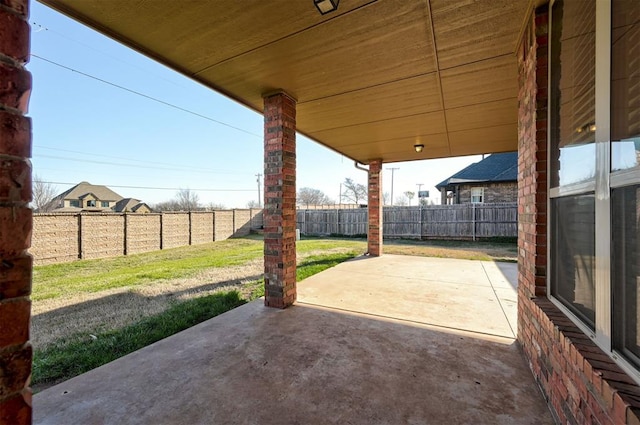 view of patio / terrace featuring a fenced backyard