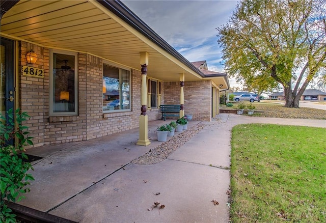 view of patio with covered porch