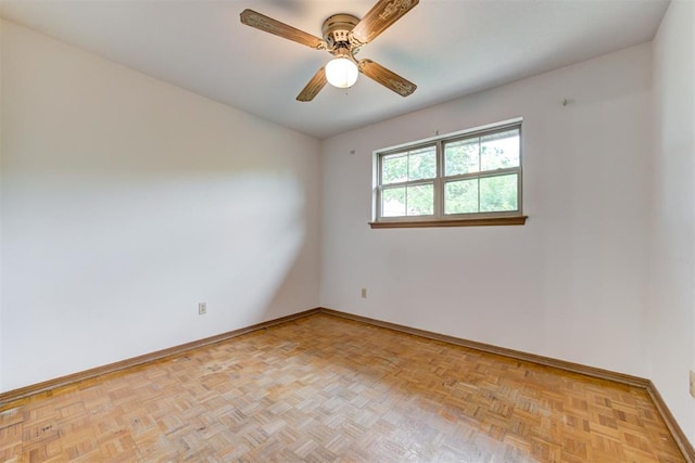 4801 Del Crest Dr, Del City, OK 73115 - empty room with baseboards and ceiling fan
