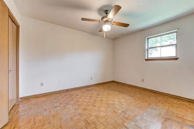 4801 Del Crest Dr, Del City, OK 73115 - unfurnished room with baseboards and ceiling fan
