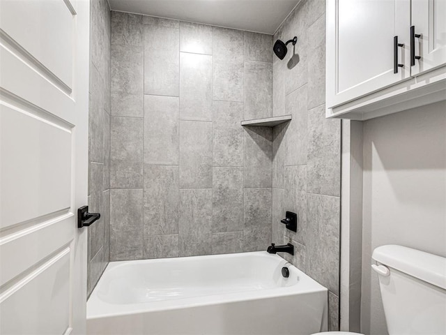 full bathroom with shower / washtub combination and toilet