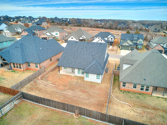 aerial view featuring a residential view