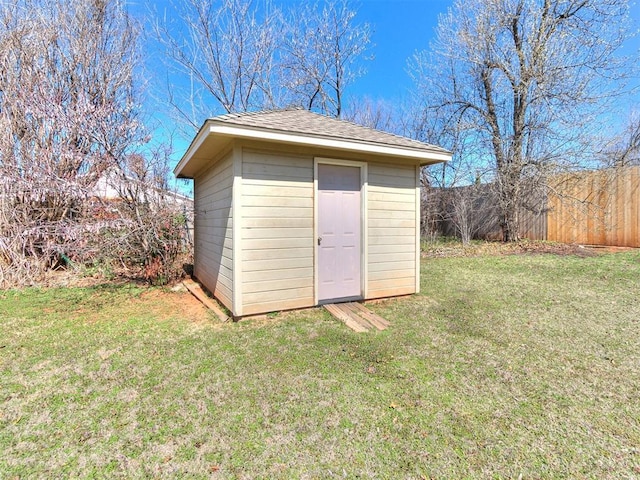 view of shed