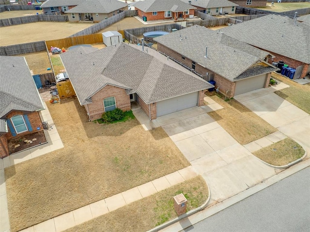 birds eye view of property featuring a residential view