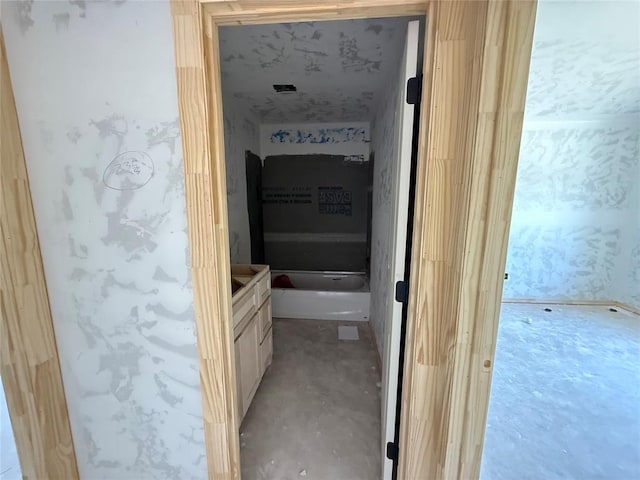 1500 Stirrup Way, Yukon, OK 73099 - bathroom featuring unfinished concrete flooring and vanity