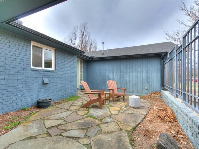 view of patio with fence
